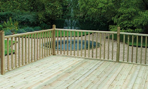Deck boards and decking accessories - stop chamfered spindle 