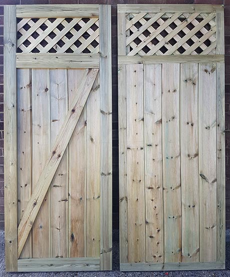 Timber double gate pair