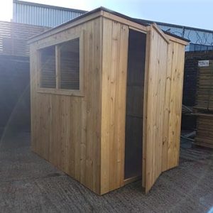 Shed made with pressure treated timber and v-joint cladding