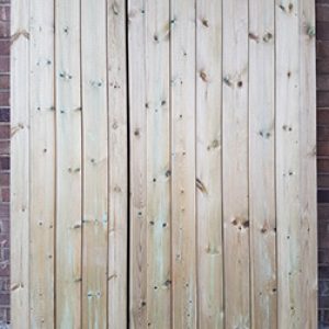 Double wooden gate
