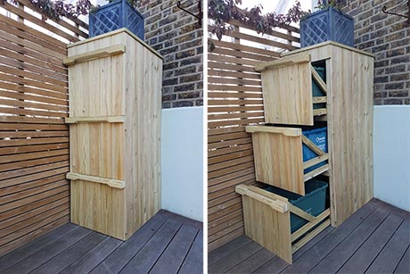 Timber recycling boxes