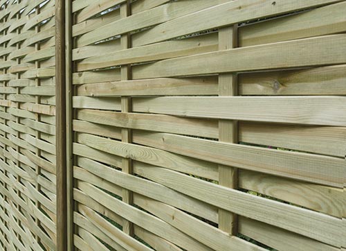 Premium Woven fencing panel closeup